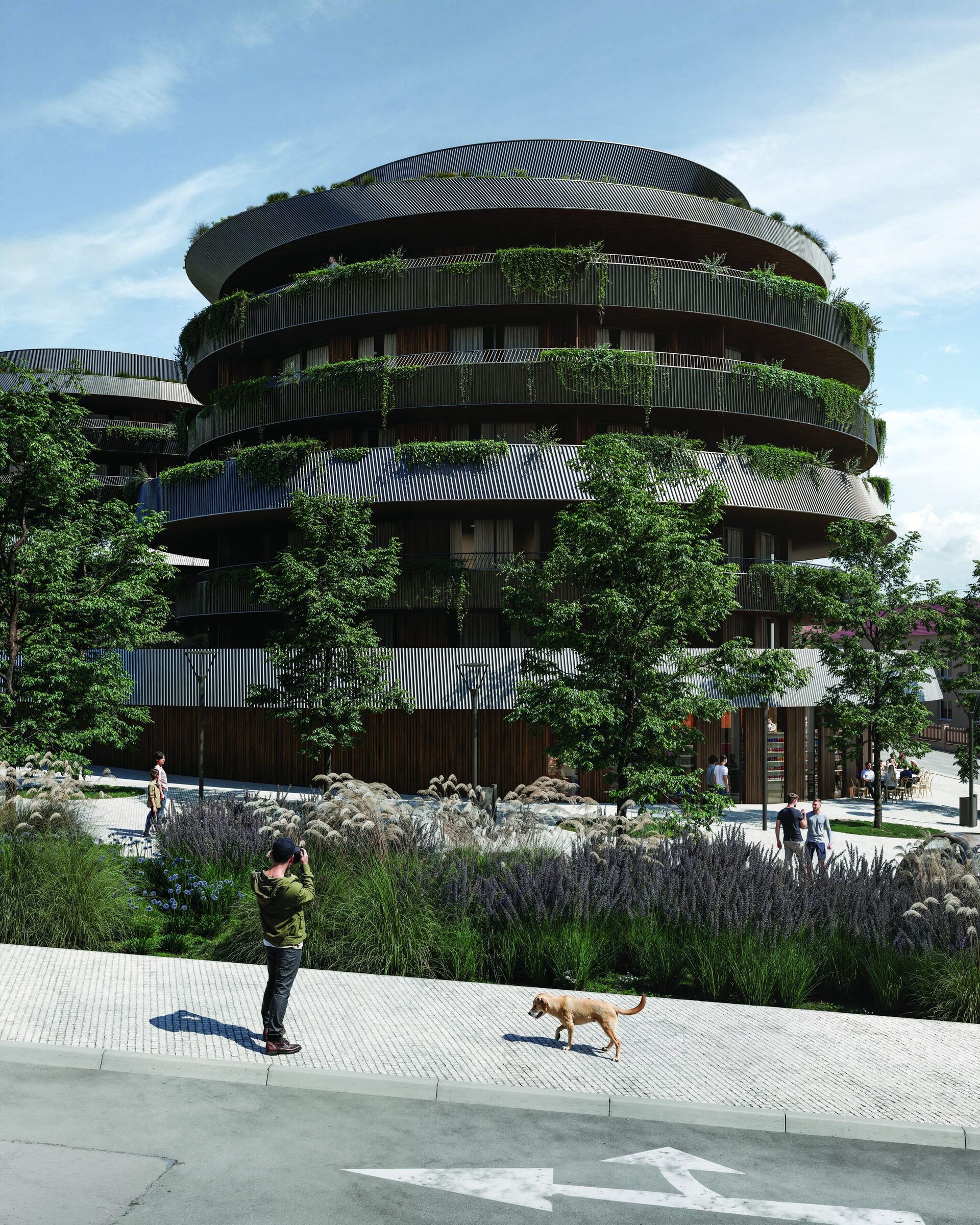 Nové Řepy – planted terraces