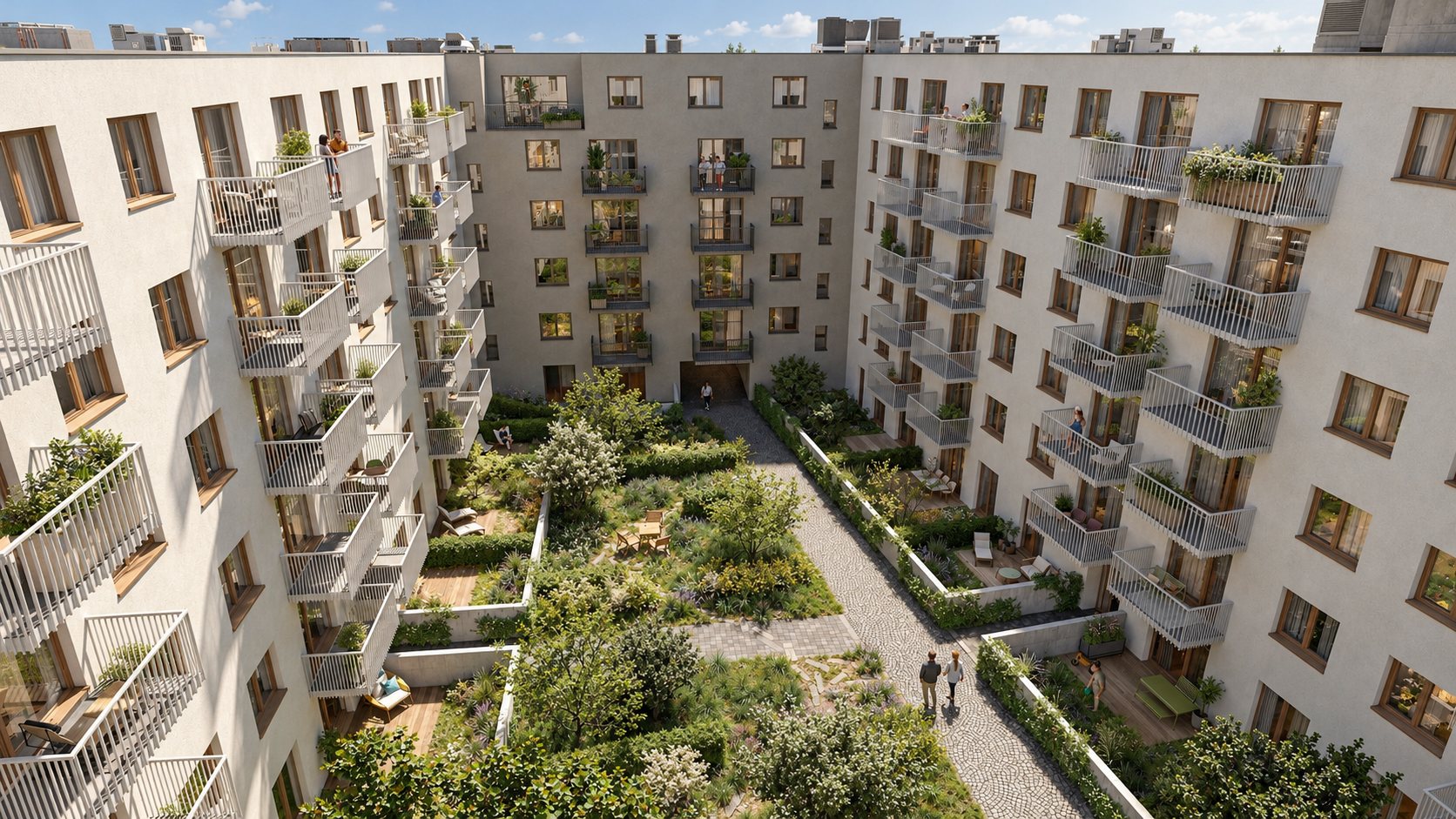 Rental housing Brno – courtyard