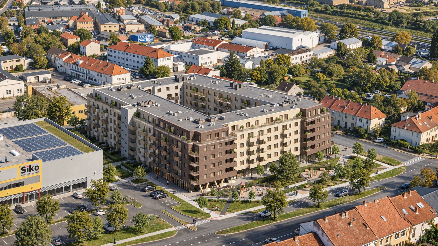 Rental housing Brno – aerial view