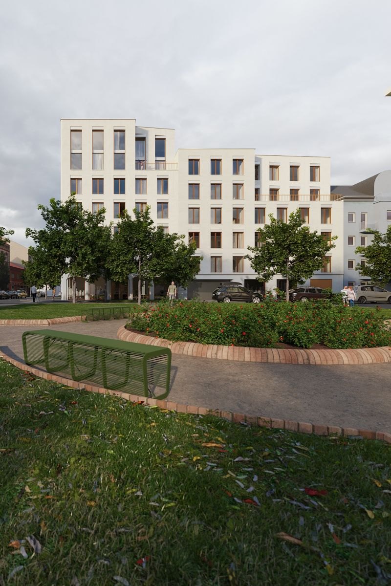 Doudlevecká – apartment building in Plzeň, visualisation by QARTA architektura