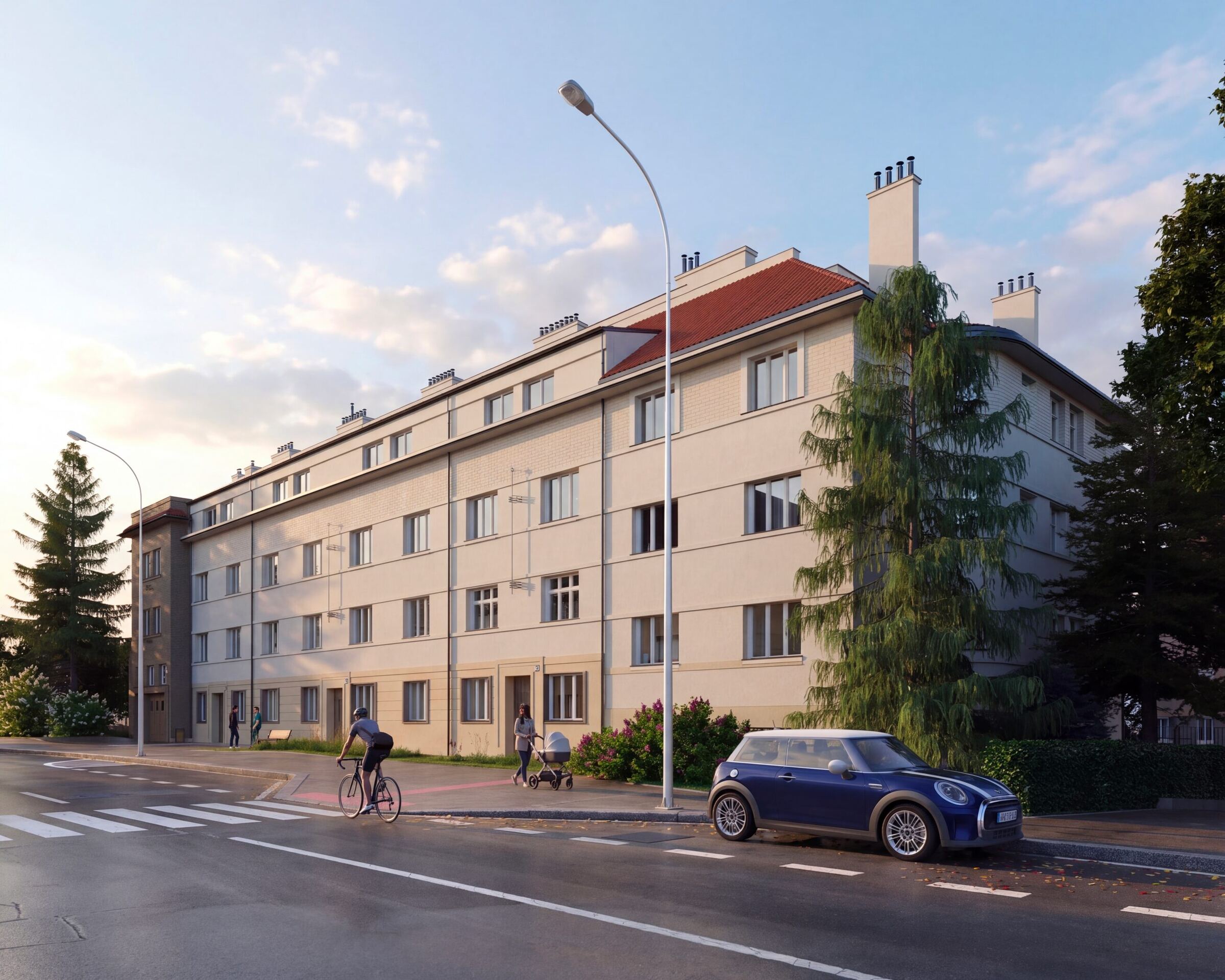 Ke Krči – street façade by day