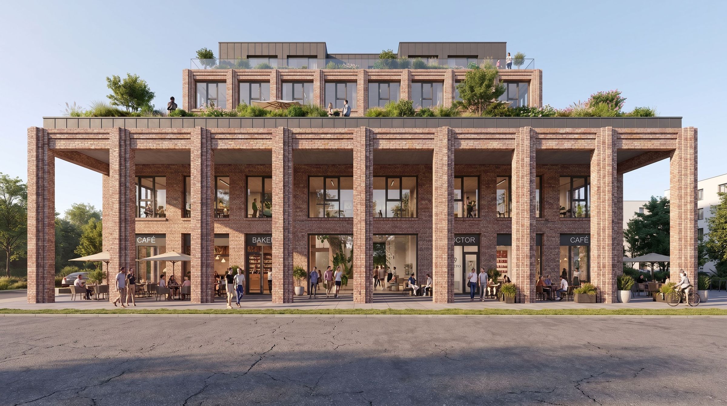 Mixed-use building – arcade and ground floor