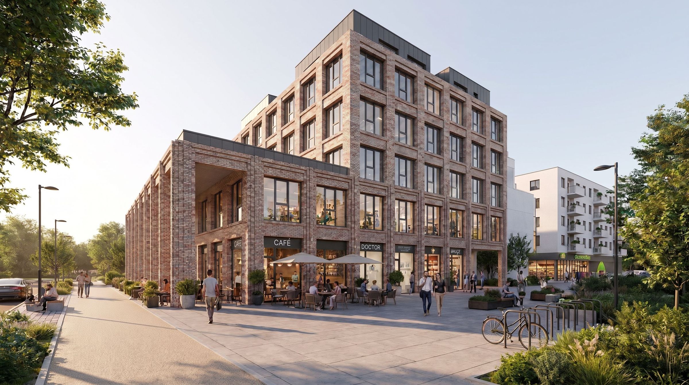 Mixed-use building – street view