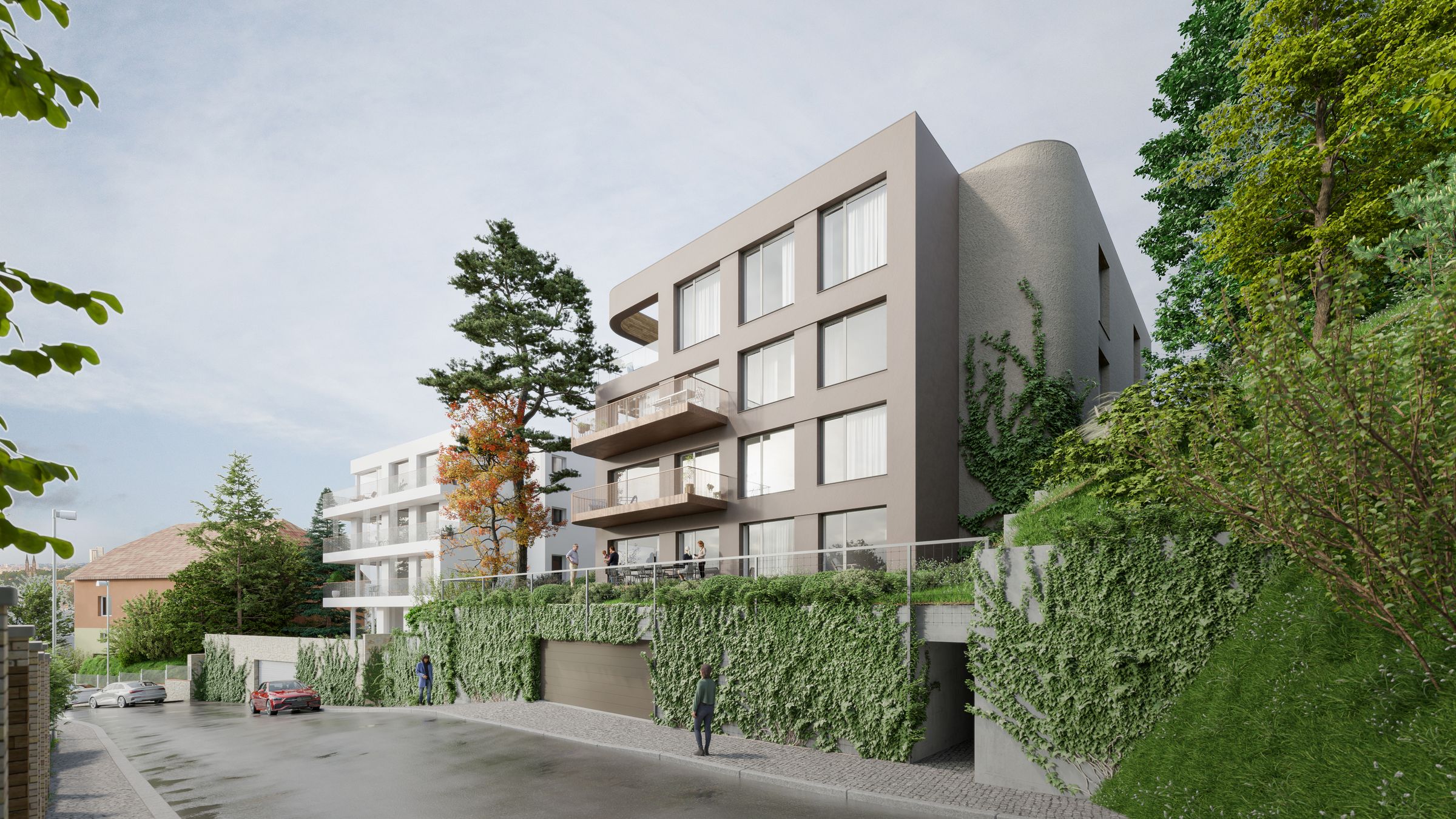 Residential project – the building on its slope